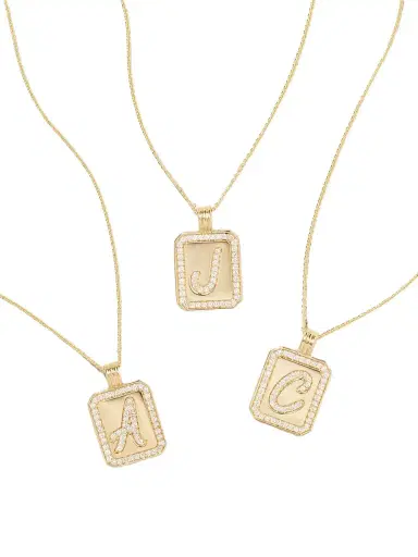 STONE AND STRAND Letter 14-karat Gold Diamond Necklace | Thumbnail 1 STONE AND STRAND Letter 14-karat Gold Diamond Necklace | Thumbnail 1