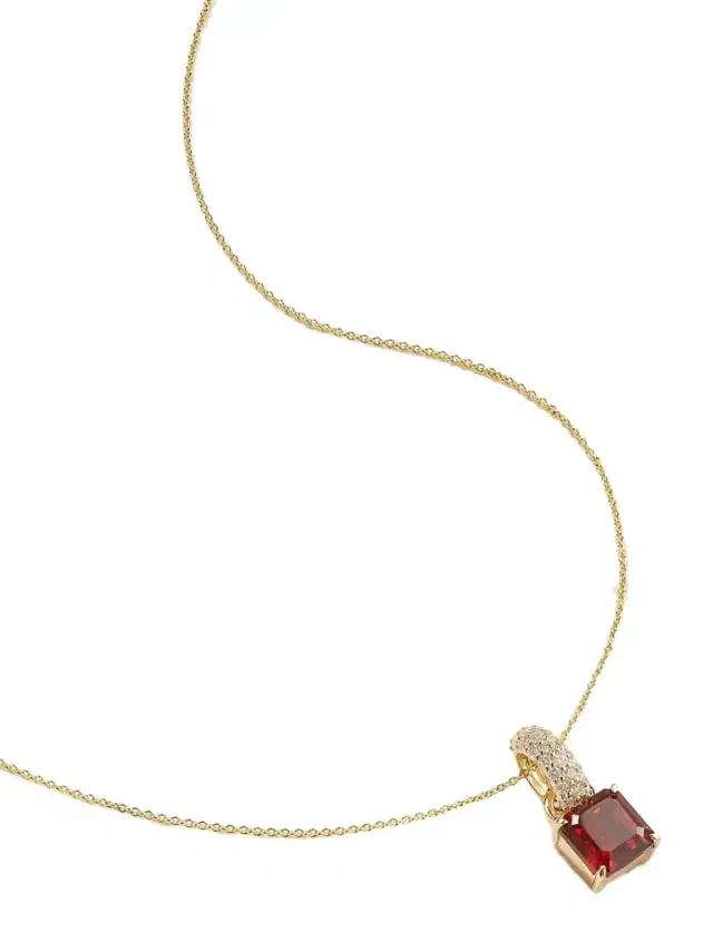 10-karat Gold, Garnet And Diamond Necklace