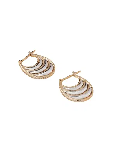 L’Atelier Nawbar Triple Bloop Moo 18-karat Yellow And White Gold Diamond Earrings | Thumbnail 1