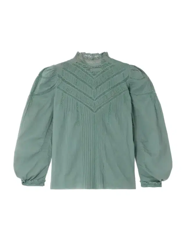 Adelphine Crochet-trimmed Pintucked Organic Cotton-voile Blouse