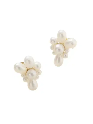 Sophie Bille Brahe Petite Amis Fleur 14-karat Recycled Gold Pearl Earrings | Thumbnail 1 Sophie Bille Brahe Petite Amis Fleur 14-karat Recycled Gold Pearl Earrings | Thumbnail 1