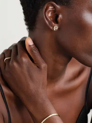 Sophie Bille Brahe Petit Rêve Escargot 18-karat Recycled Gold Diamond Earrings | Thumbnail 4
