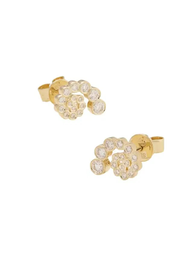 Sophie Bille Brahe Petit Rêve Escargot 18-karat Recycled Gold Diamond Earrings