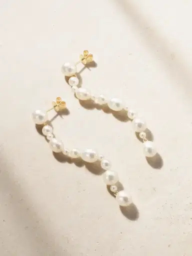 Sophie Bille Brahe Amis De La Perle 14-karat Recycled Gold Pearl Earrings | Thumbnail 1 Sophie Bille Brahe Amis De La Perle 14-karat Recycled Gold Pearl Earrings | Thumbnail 1
