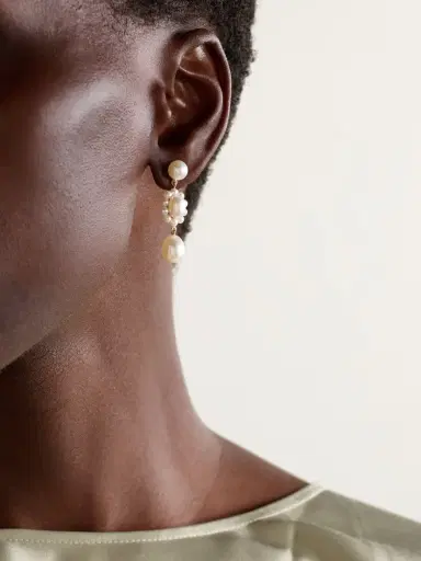 Sophie Bille Brahe Amis Marguerite 14-karat Recycled Gold Pearl Earrings | Thumbnail 2 Sophie Bille Brahe Amis Marguerite 14-karat Recycled Gold Pearl Earrings | Thumbnail 2