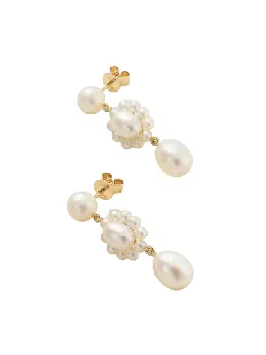 Sophie Bille Brahe Amis Marguerite 14-karat Recycled Gold Pearl Earrings | Thumbnail 1 Sophie Bille Brahe Amis Marguerite 14-karat Recycled Gold Pearl Earrings | Thumbnail 1