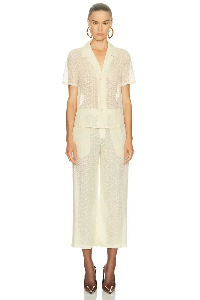 Saint Laurent Short Sleeve Jumpsuit