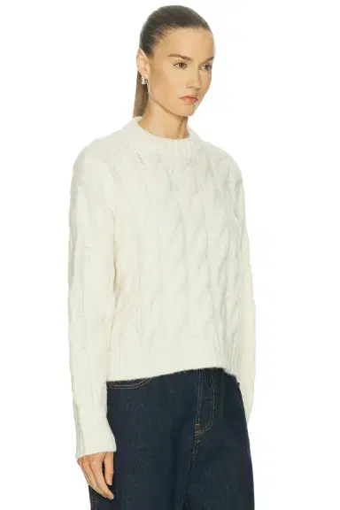 Jenni Kayne Cable Serena Crewneck Sweater | Thumbnail 2 Jenni Kayne Cable Serena Crewneck Sweater | Thumbnail 2