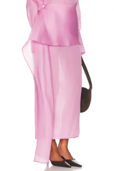 Helsa The Silk Gazar Skirt With Drape | Thumbnail 4 Helsa The Silk Gazar Skirt With Drape | Thumbnail 4