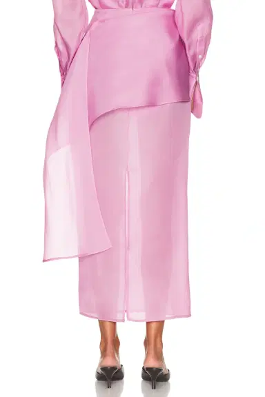 Helsa The Silk Gazar Skirt With Drape | Thumbnail 6 Helsa The Silk Gazar Skirt With Drape | Thumbnail 6