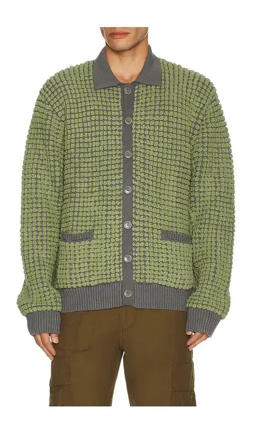 Isa Boulder Bubble Terry Towel Cardigan