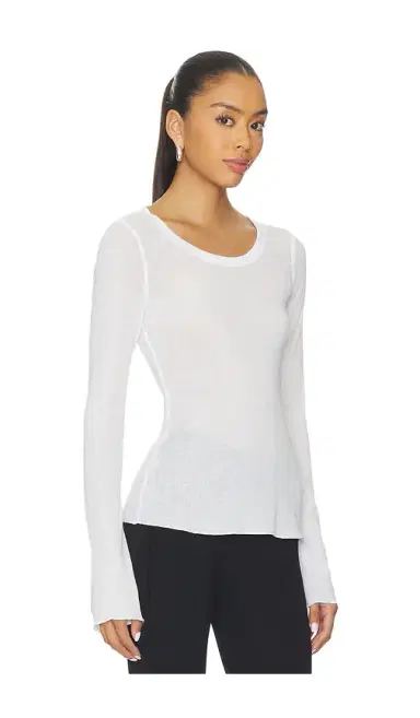 SKIMS Sheer Cotton Long Sleeve Top | Thumbnail 2