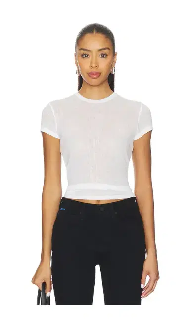 Skims Sheer Cotton Crewneck Standard T-Shirt | Thumbnail 1 Skims Sheer Cotton Crewneck Standard T-Shirt | Thumbnail 1