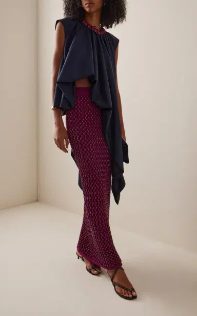 Diotima Parade Asymmetric Embellished Wool Top | Thumbnail 5