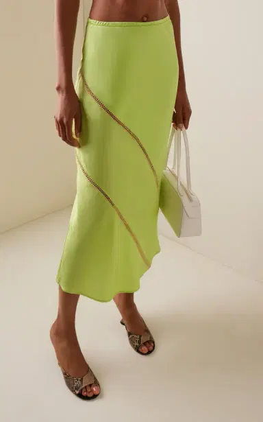 Diotima Tobago Embroidered Silk Skirt | Thumbnail 3