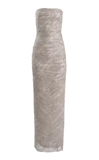 Yassmin Saleh Whispers Sequin-Embellished Tulle-Blend Gown | Thumbnail 1
