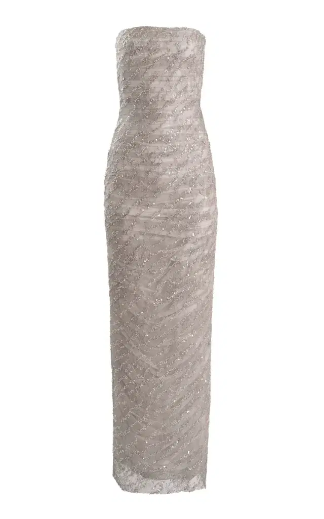 Whispers Sequin-Embellished Tulle-Blend Gown