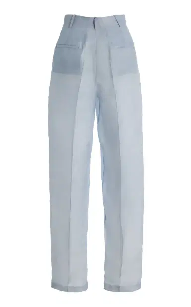 Atelier Prabal Gurung High-Rise Satin-Faced Organza Straight-Leg Pants | Thumbnail 2