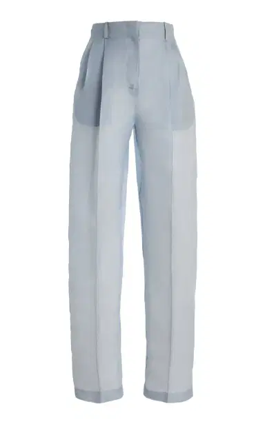 Atelier Prabal Gurung High-Rise Satin-Faced Organza Straight-Leg Pants | Thumbnail 1