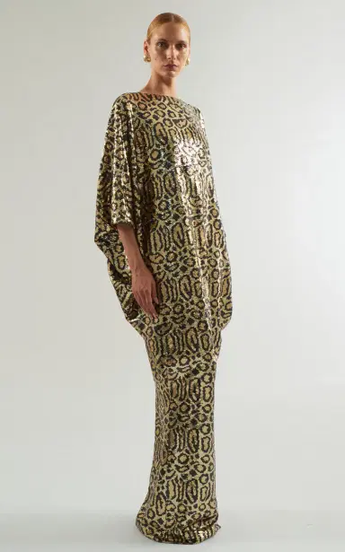Taller Marmo Truman Metallic Animal Print Kaftan | Thumbnail 2