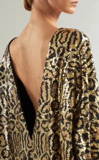 Taller Marmo Truman Metallic Animal Print Kaftan | Thumbnail 5