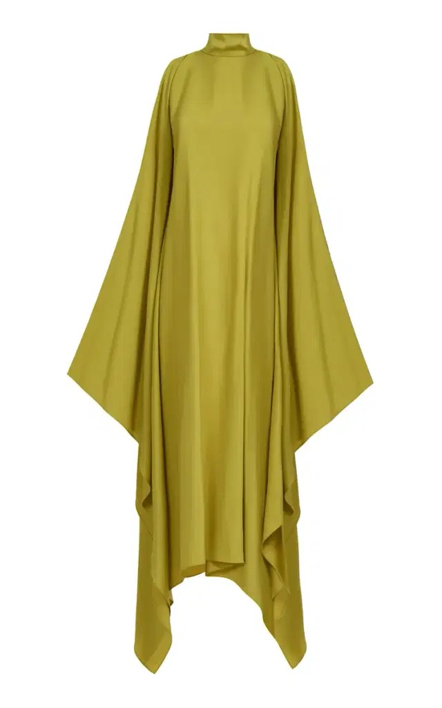 Taller Marmo Aga Cold Shoulder Satin Kaftan