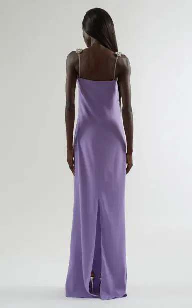 Taller Marmo Consuelo Strap Embellished Satin Maxi Dress | Thumbnail 8