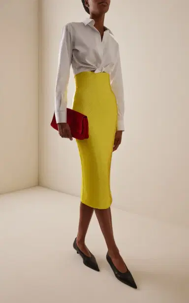 Sergio Hudson Cropped Tie-Front Cotton Shirt | Thumbnail 3 Sergio Hudson Cropped Tie-Front Cotton Shirt | Thumbnail 3
