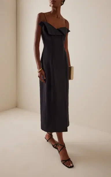 FFORME Skylar Cotton-Silk Midi Dress | Thumbnail 2