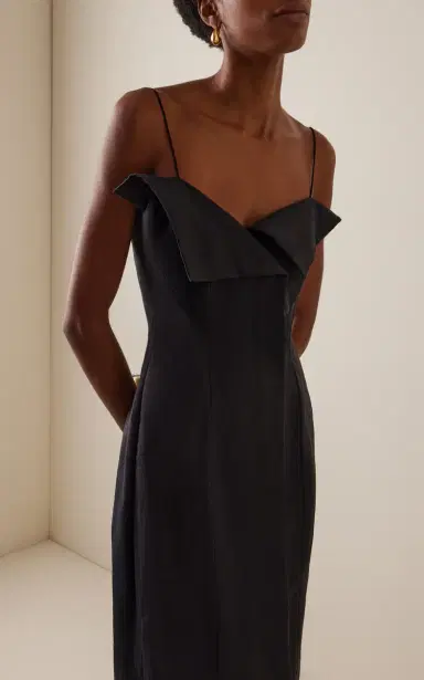 FFORME Skylar Cotton-Silk Midi Dress | Thumbnail 3