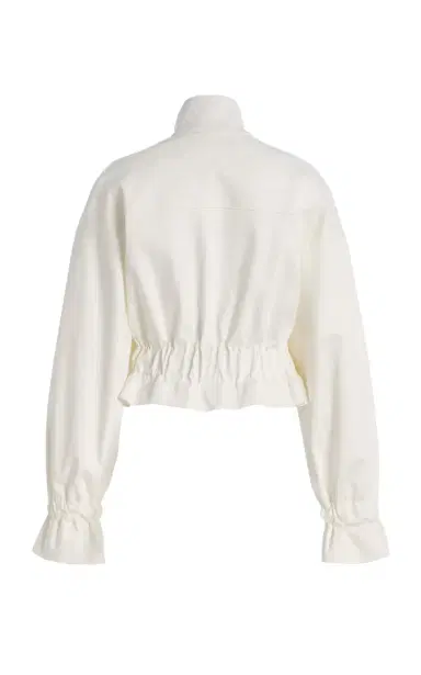 Sergio Hudson Silk Faille Cropped Utility Jacket | Thumbnail 7