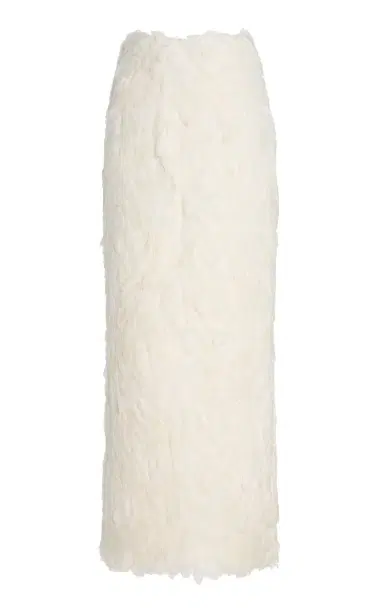 Atelier Prabal Gurung Hand-Feathered Midi Skirt | Thumbnail 8