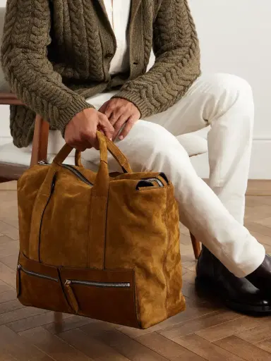 Métier Raced 40 Suede Tote Bag - Men | Thumbnail 2 Métier Raced 40 Suede Tote Bag - Men | Thumbnail 2