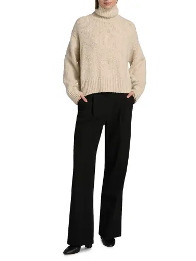 Nili Lotan Women's Tabitha Cashmere & Silk Sweater - Beige Melange - Size Large | Thumbnail 2