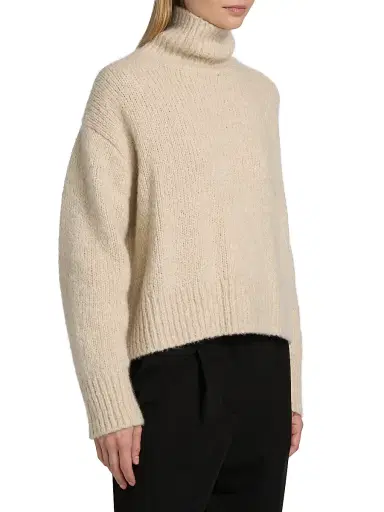 Nili Lotan Women's Tabitha Cashmere & Silk Sweater - Beige Melange - Size Large | Thumbnail 4