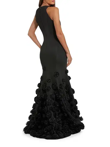 Mac Duggal Women's Rose Appliqué Crêpe Mermaid Gown | Thumbnail 2