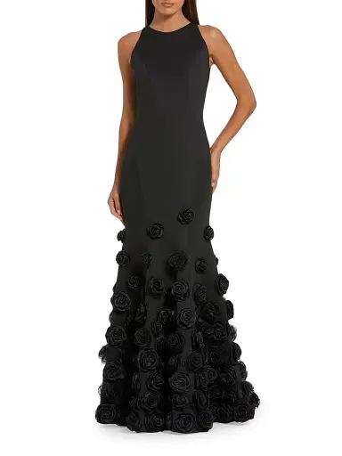 Mac Duggal Women's Rose Appliqué Crêpe Mermaid Gown | Thumbnail 1