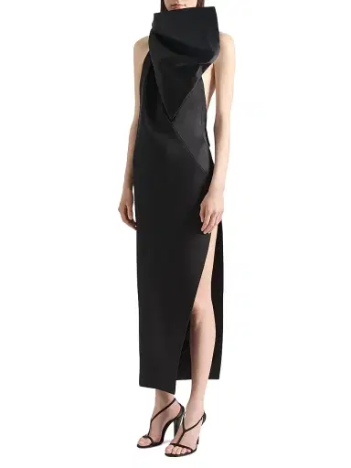 Givenchy Women's Evening Dress in Satin - Black | Thumbnail 2 Givenchy Women's Evening Dress in Satin - Black | Thumbnail 2