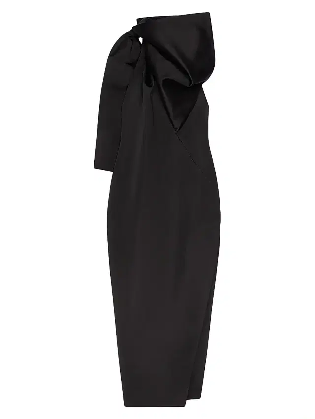 Women's Evening Dress in Satin - Black