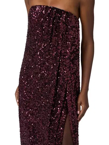 Elisabetta Franchi Women's Sequined Strapless Column Gown | Thumbnail 5 Elisabetta Franchi Women's Sequined Strapless Column Gown | Thumbnail 5