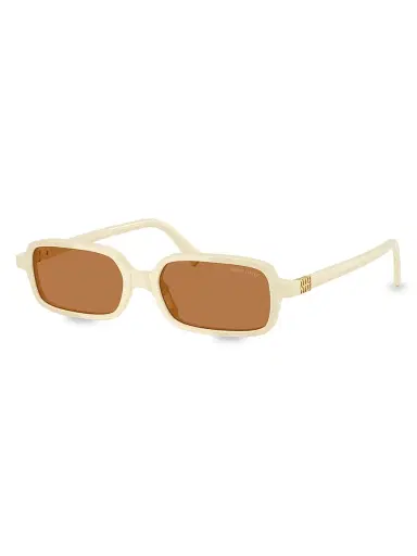 Miu Miu Women's 51MM Rectangular Sunglasses - Ivory Brown | Thumbnail 2 Miu Miu Women's 51MM Rectangular Sunglasses - Ivory Brown | Thumbnail 2