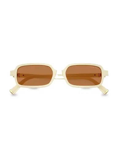 Miu Miu Women's 51MM Rectangular Sunglasses - Ivory Brown | Thumbnail 5 Miu Miu Women's 51MM Rectangular Sunglasses - Ivory Brown | Thumbnail 5