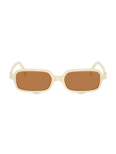 Miu Miu Women's 51MM Rectangular Sunglasses - Ivory Brown | Thumbnail 1 Miu Miu Women's 51MM Rectangular Sunglasses - Ivory Brown | Thumbnail 1
