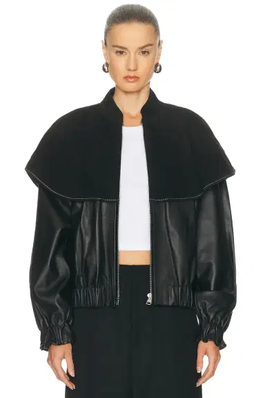 JW Anderson Oversized Collar Bomber Jacket | Thumbnail 2 JW Anderson Oversized Collar Bomber Jacket | Thumbnail 2