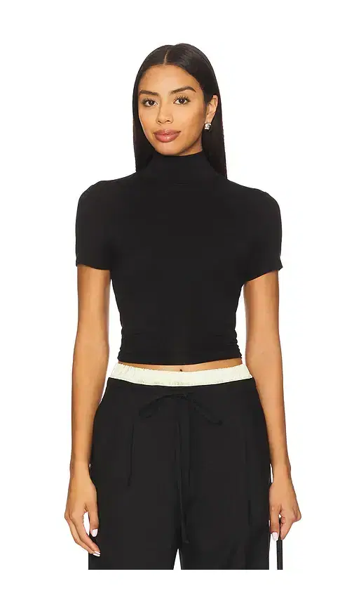 LNA Demi Fitted Mock Neck Top