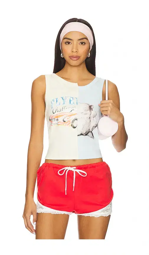 Yuhan Wang Patchwork Printed Tank Top
