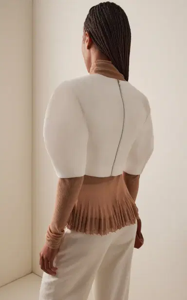 Ashlyn Kaes Sculpted Cady Crop Top | Thumbnail 4 Ashlyn Kaes Sculpted Cady Crop Top | Thumbnail 4