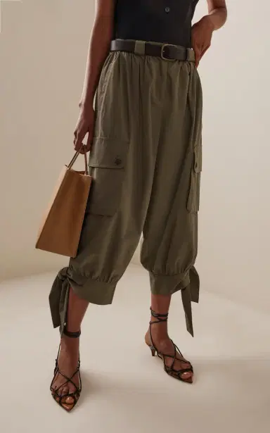 Sea Arianna Belted Cotton Cargo Capri Pants | Thumbnail 3