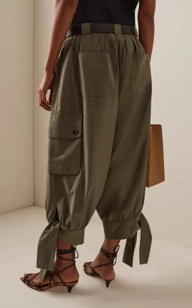 Sea Arianna Belted Cotton Cargo Capri Pants | Thumbnail 4