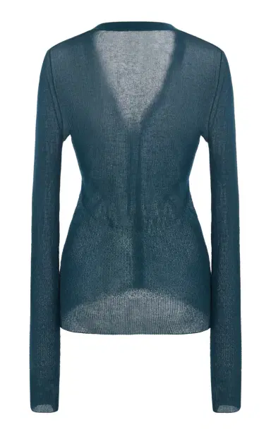 Victoria Beckham Fine-Knit Cotton-Blend Cardigan | Thumbnail 6
